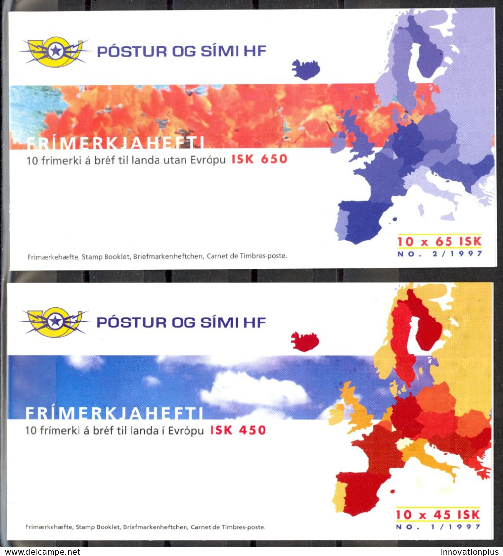 Iceland Sc# 844-845 MNH Complete Booklet 1997 45k-65k Europa - Booklets