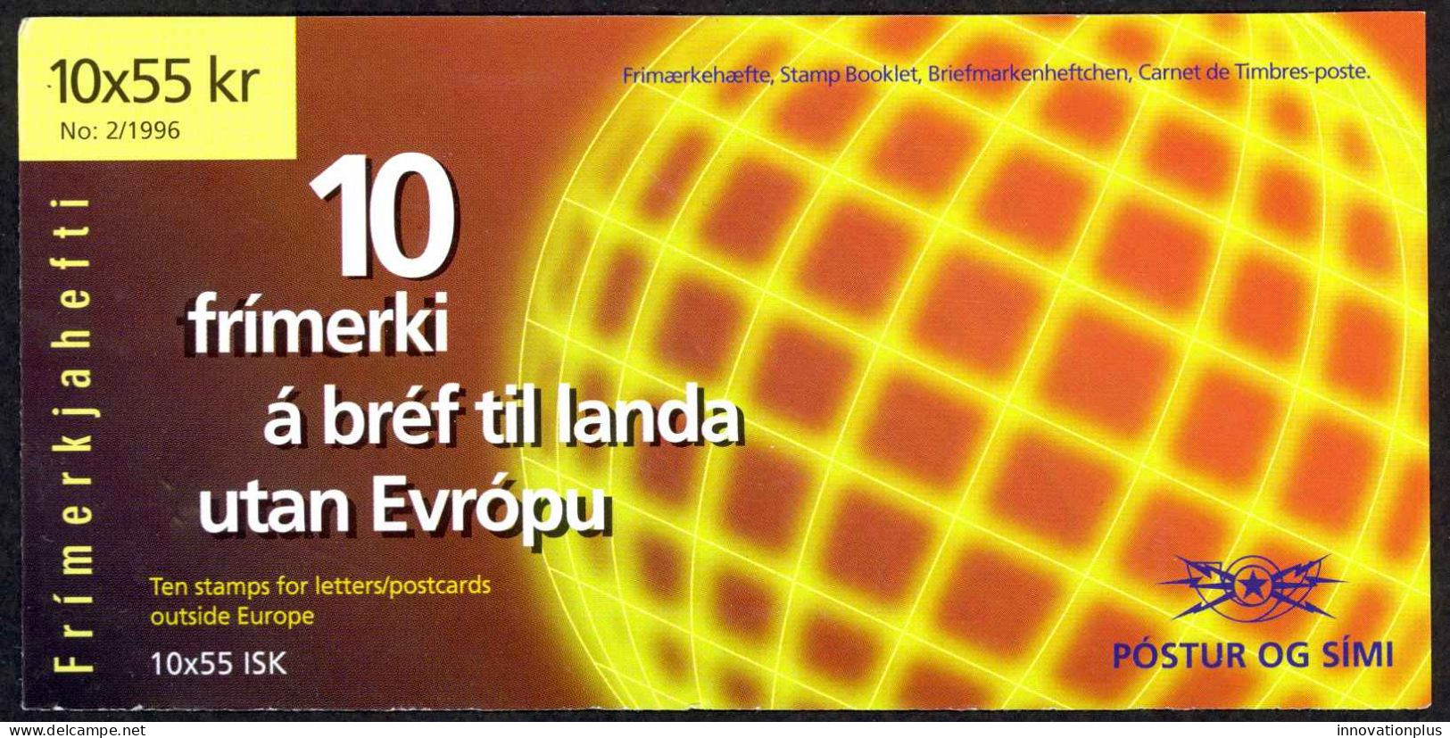 Iceland Sc# 819 MNH Complete Booklet 1996 55k Europa - Markenheftchen