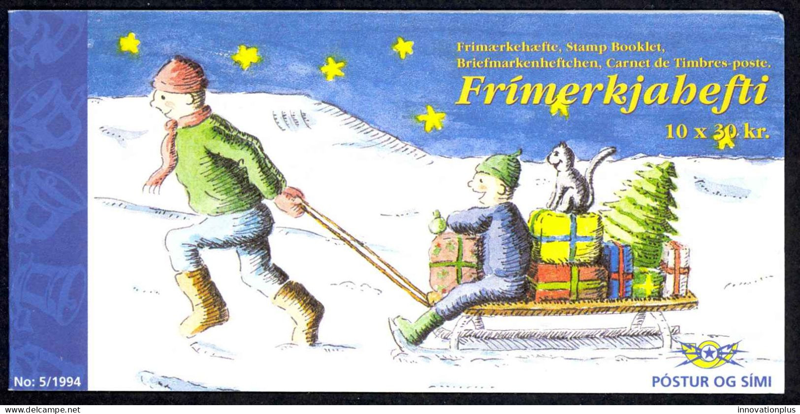 Iceland Sc# 790 MNH Complete Booklet 1994 Christmas - Booklets