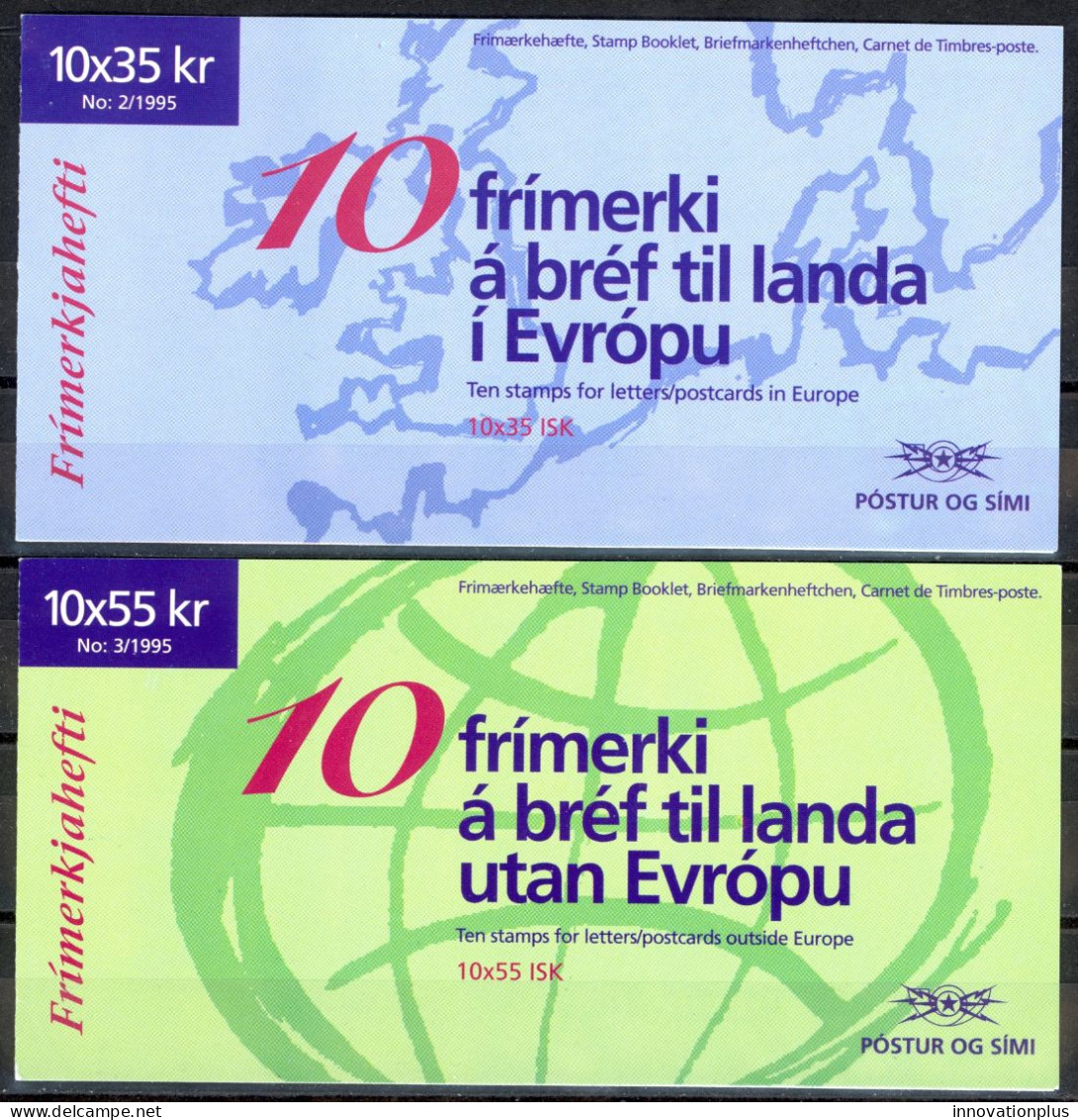 Iceland Sc# 801-802 MNH Complete Booklet 1995 35k-55k Europa - Booklets