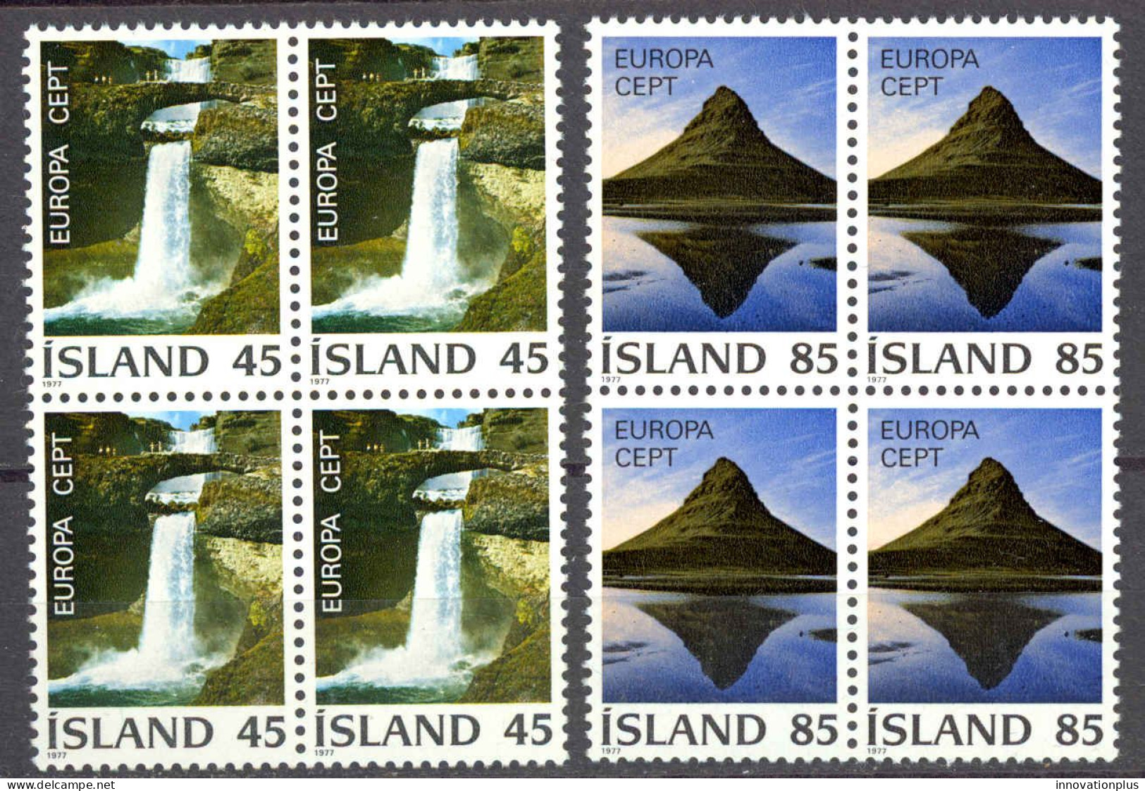 Iceland Sc# 498-499 MNH Block/4 1977 Europa - Ungebraucht