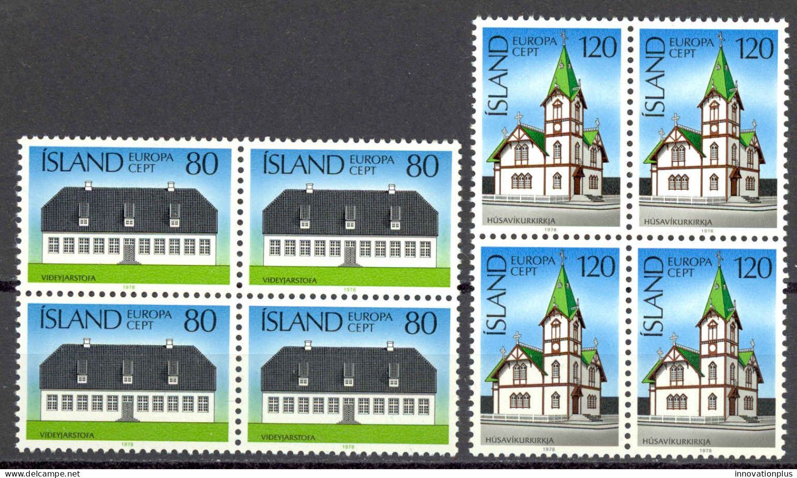 Iceland Sc# 506-507 MNH Block/4 1978 Europa - Unused Stamps