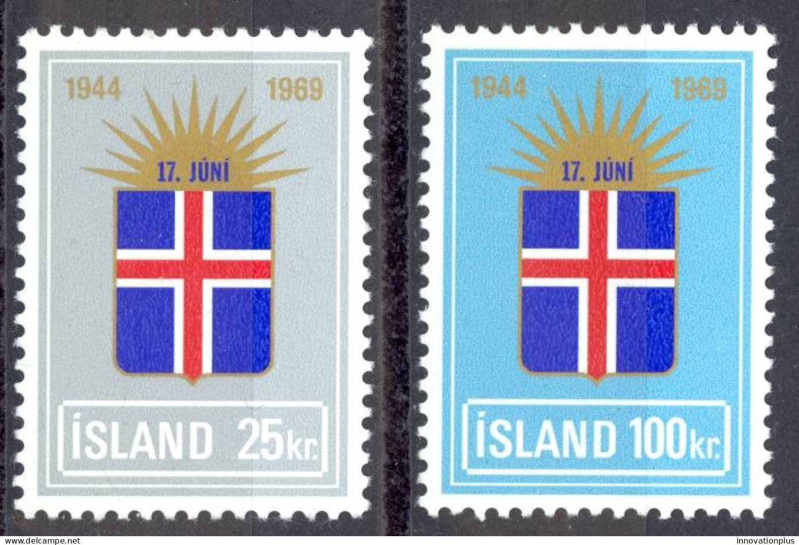 Iceland Sc# 408-409 MNH 1969 Republic 25th - Nuevos