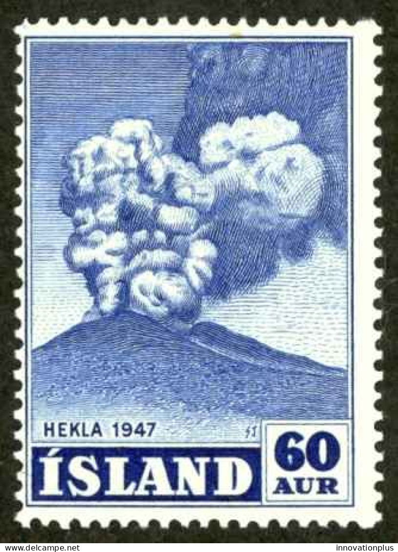 Iceland Sc# 250 MH 1948 60a Hekla Volcano - Unused Stamps
