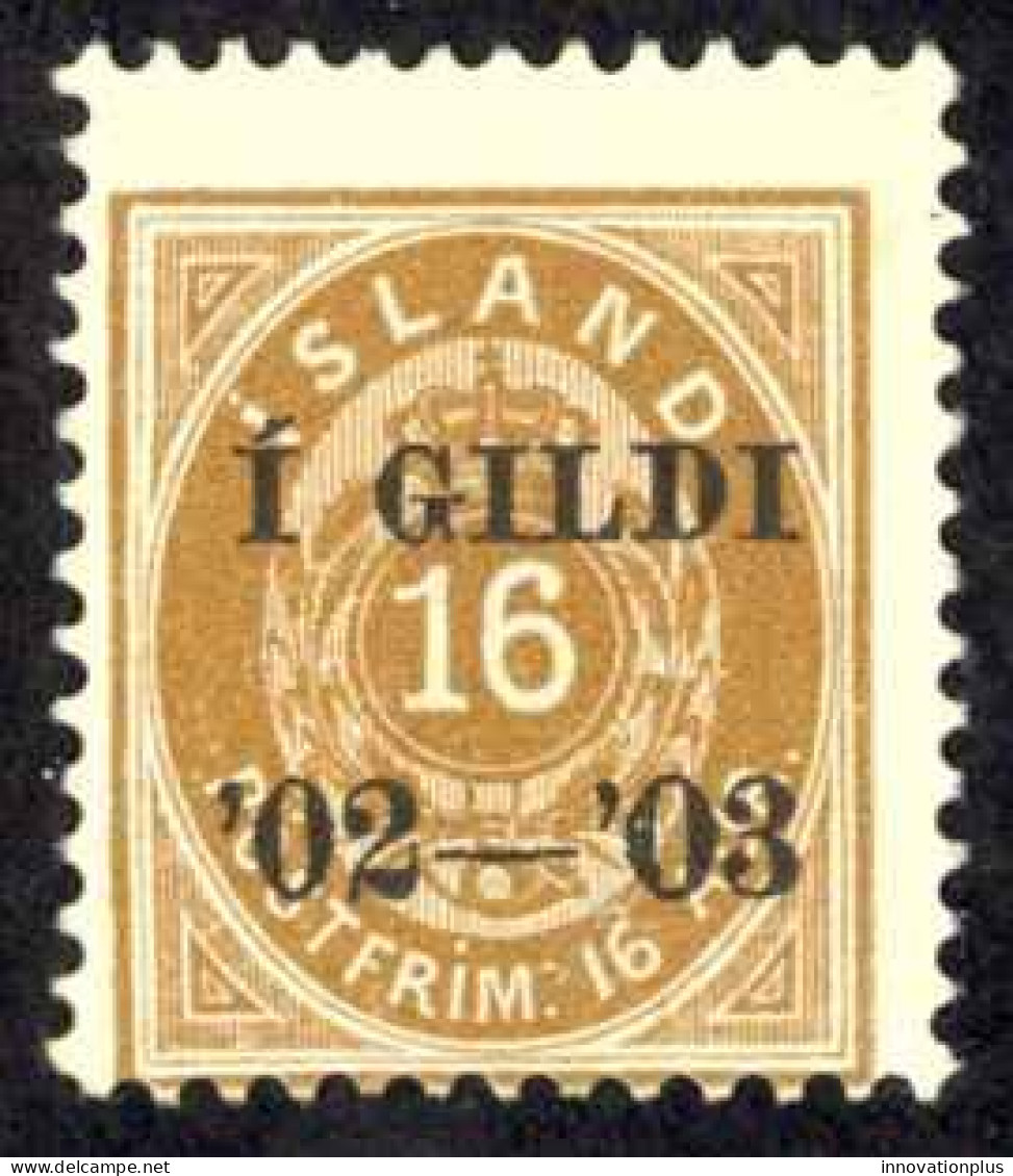 Iceland Sc# 55 MNH 1902-1903 16a Brown Numeral Overprint - Ungebraucht