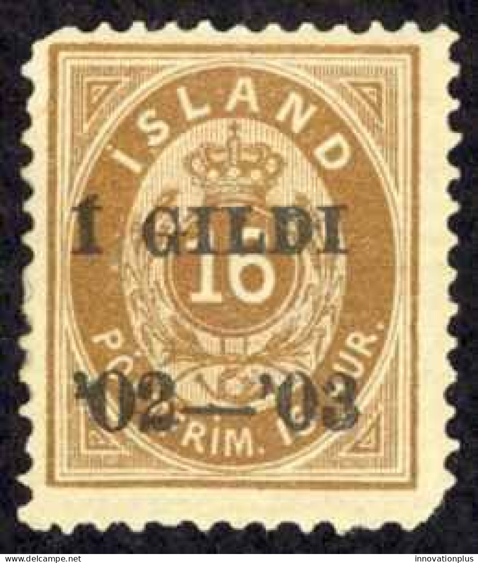 Iceland Sc# 55 MH 1902-1903 16a Brown Numeral Overprint - Ongebruikt