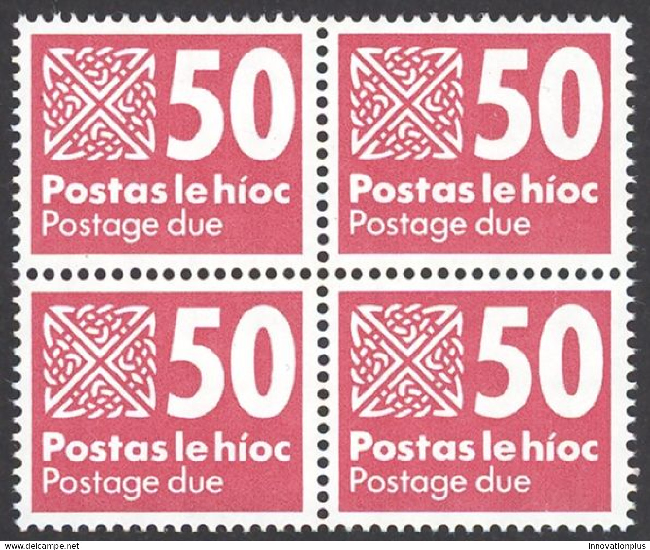 Ireland Sc# J36 MNH Block/4 1985 50p Postage Due - Strafport