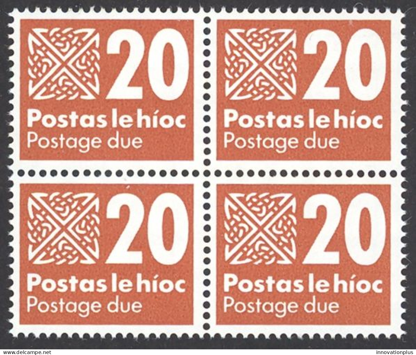 Ireland Sc# J33A MNH Block/4 1985 20p Postage Due - Portomarken