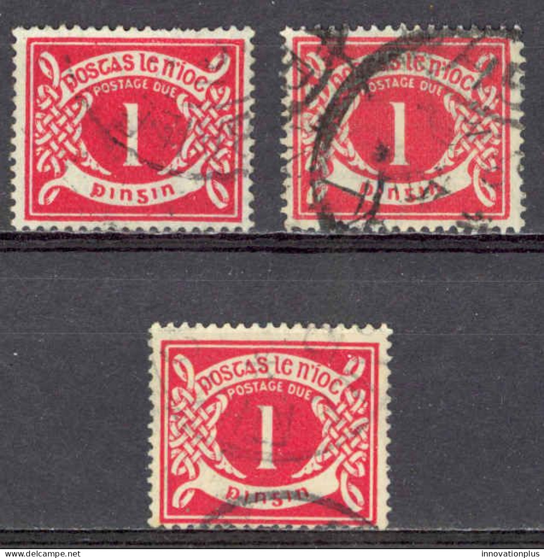 Ireland Sc# J2 Used Lot/3 1925 1p Postage Due - Timbres-taxe