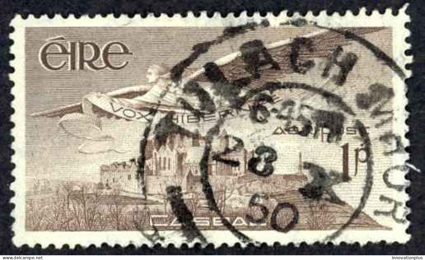 Ireland Sc# C1 Used (a) 1949 1p Dark Brown Air Post - Aéreo