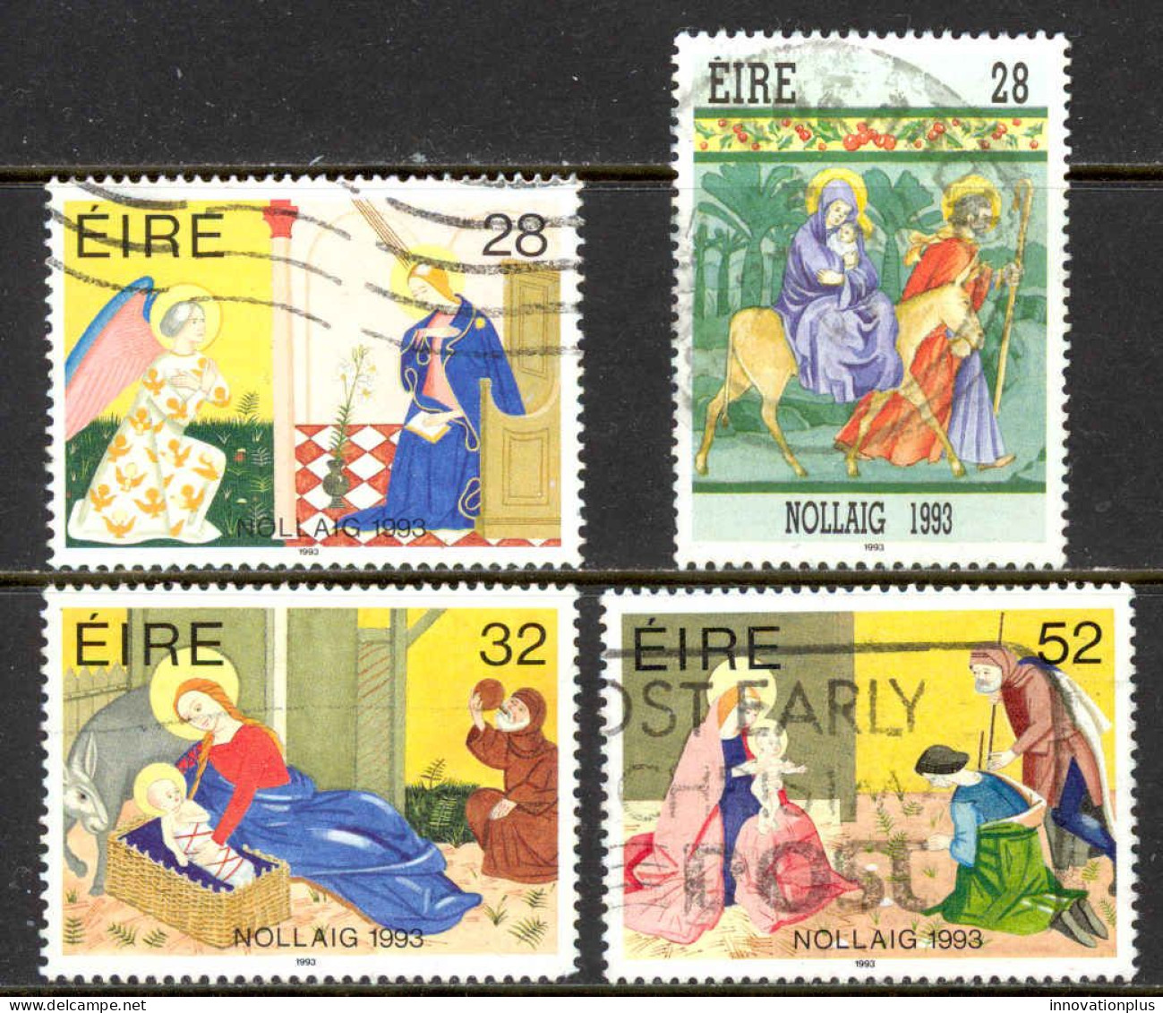 Ireland Sc# 909-912 Used 1993 Christmas - Usados