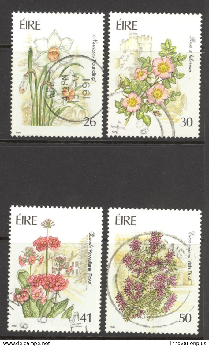 Ireland Sc# 810-813 Used 1990 Garden Flowers - Usados