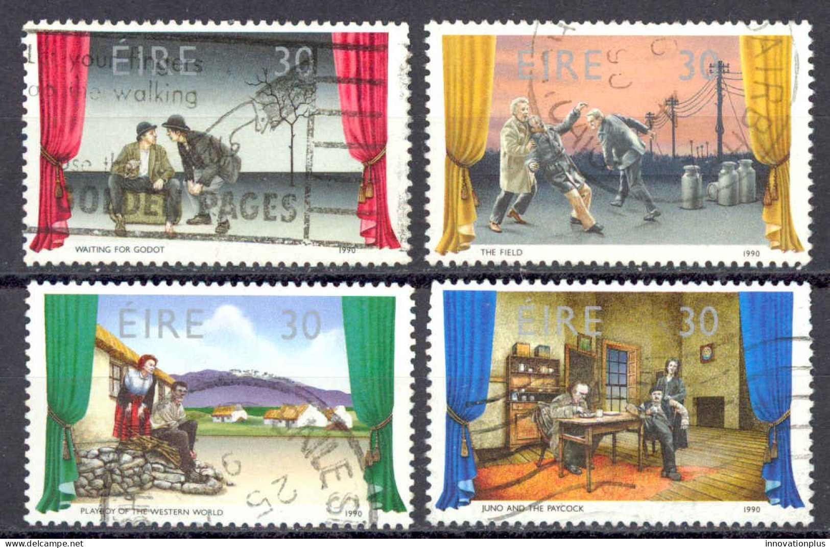 Ireland Sc# 814-817 Used 1990 Theater - Used Stamps
