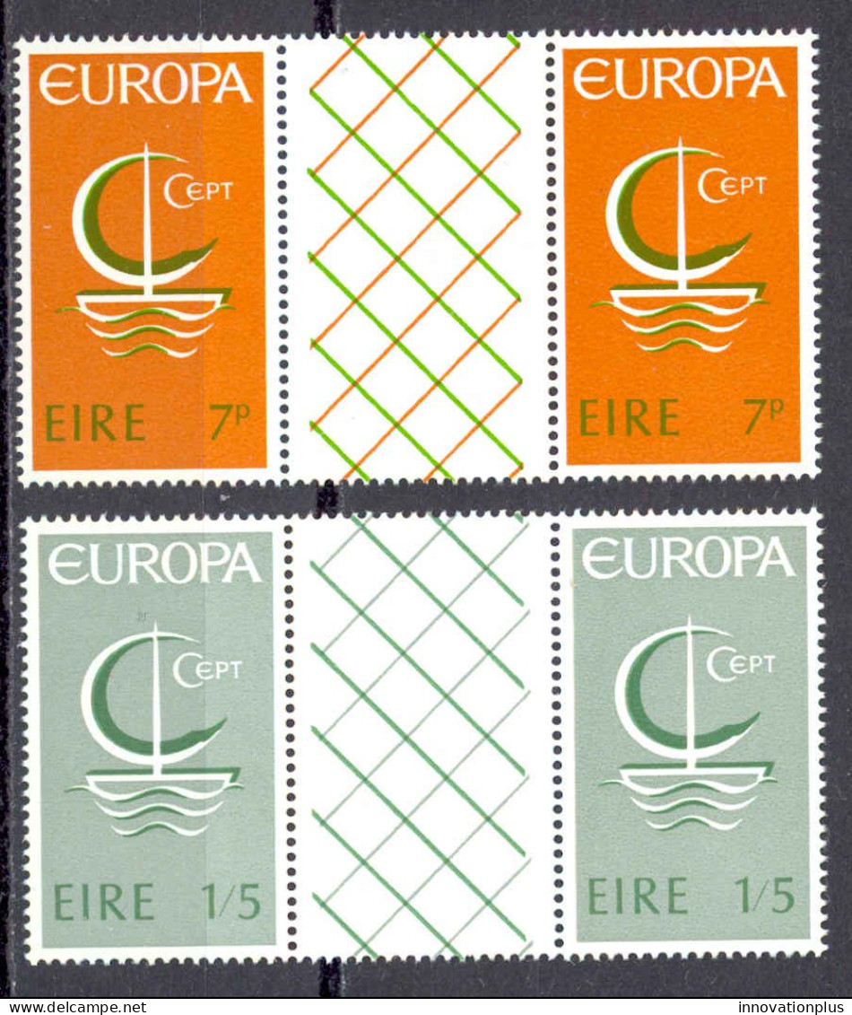 Ireland Sc# 216-217 MNH Gutter Pair 1966 Europa - Ongebruikt