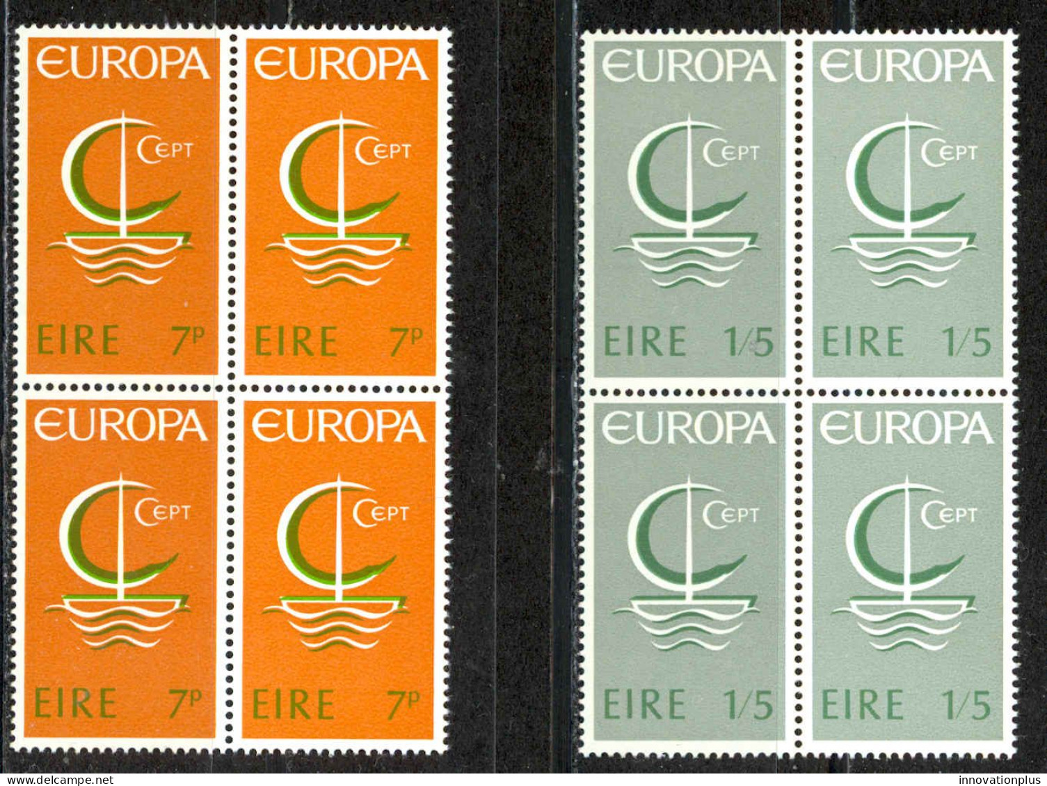 Ireland Sc# 216-217 MNH Block/4 1966 Europa - Nuovi