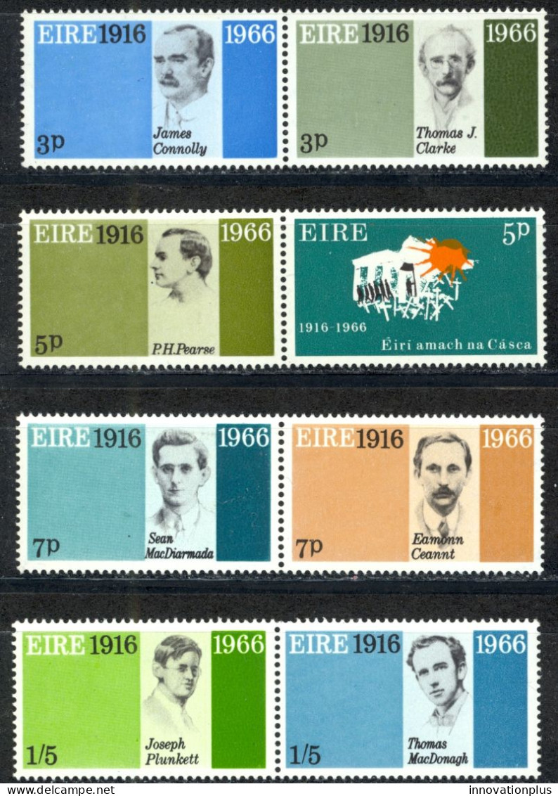 Ireland Sc# 207a-213a MH 1966 Easter Week Rebellion 50th - Unused Stamps