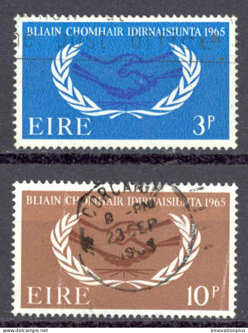 Ireland Sc# 202-203 Used 1965 International Cooperation Year - Usati