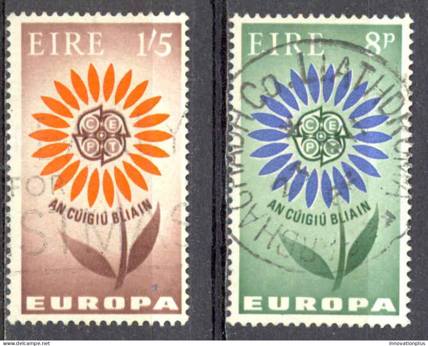 Ireland Sc# 196-197 Used (b) 1964 Europa - Usados