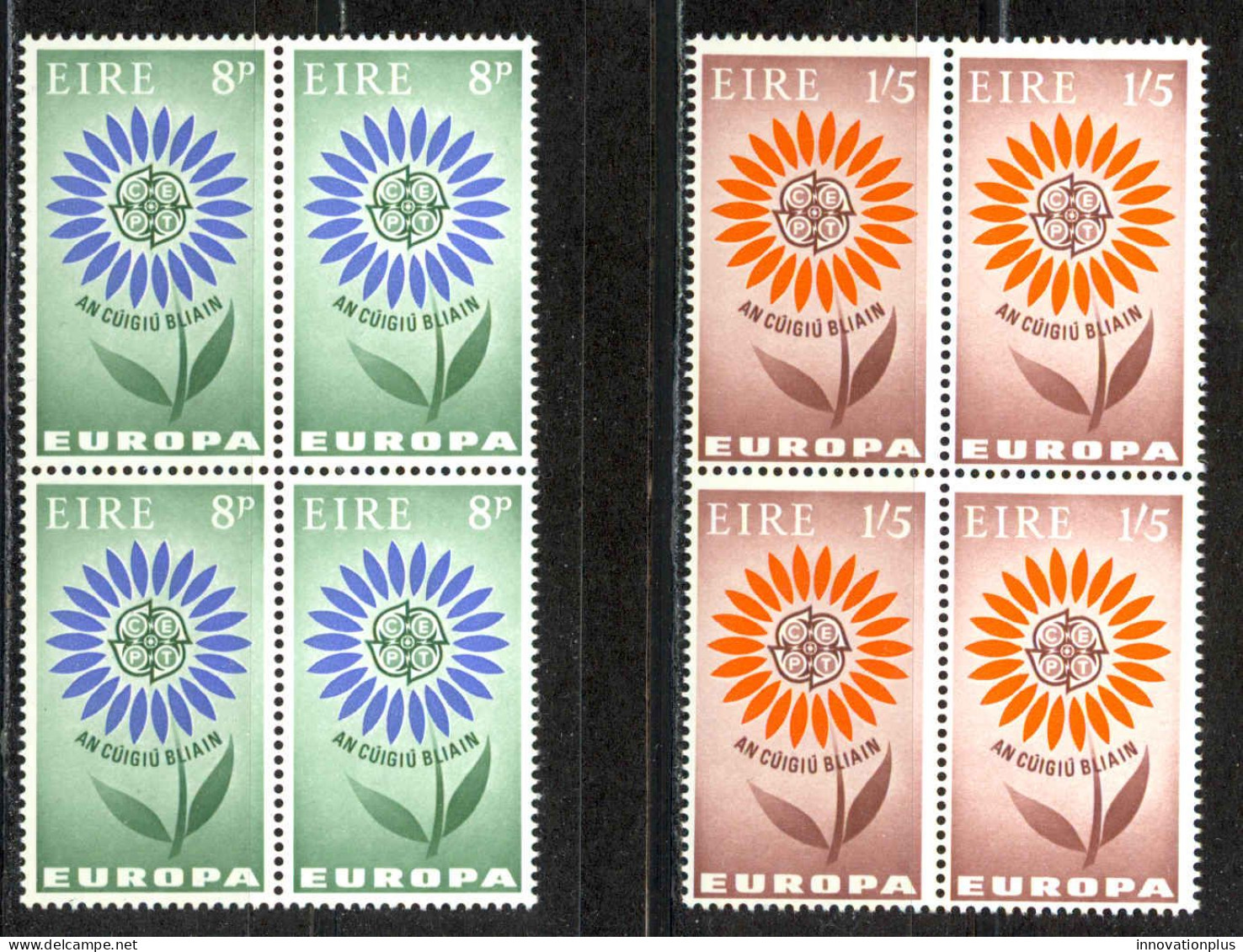 Ireland Sc# 196-197 MNH Block/4 1964 Europa - Unused Stamps