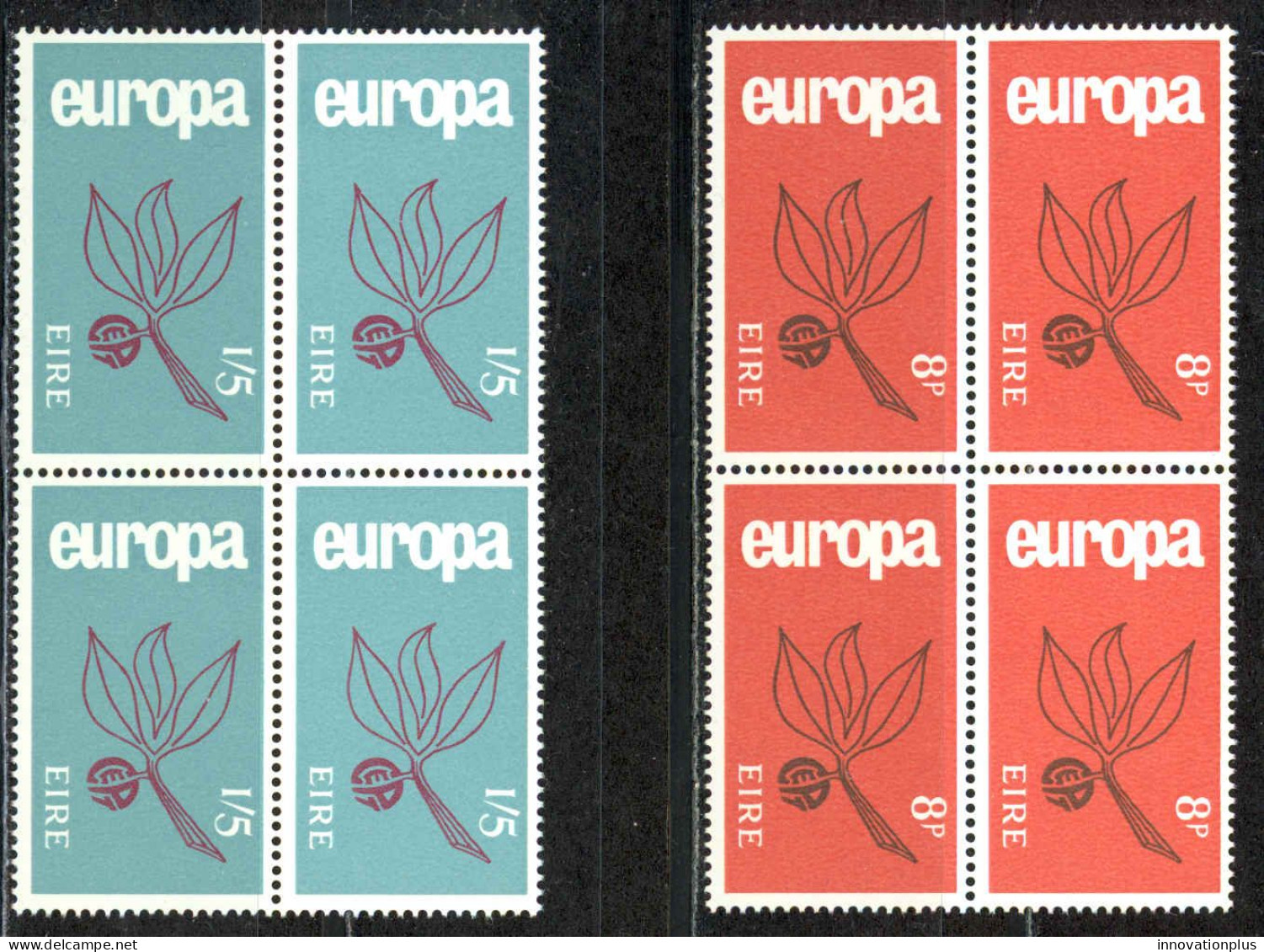 Ireland Sc# 204-205 MNH Block/4 1965 Europa - Ungebraucht