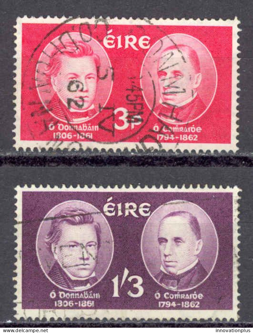 Ireland Sc# 182-183 Used (a) 1962 John O'Donovan & Eugene O'Curry - Usati