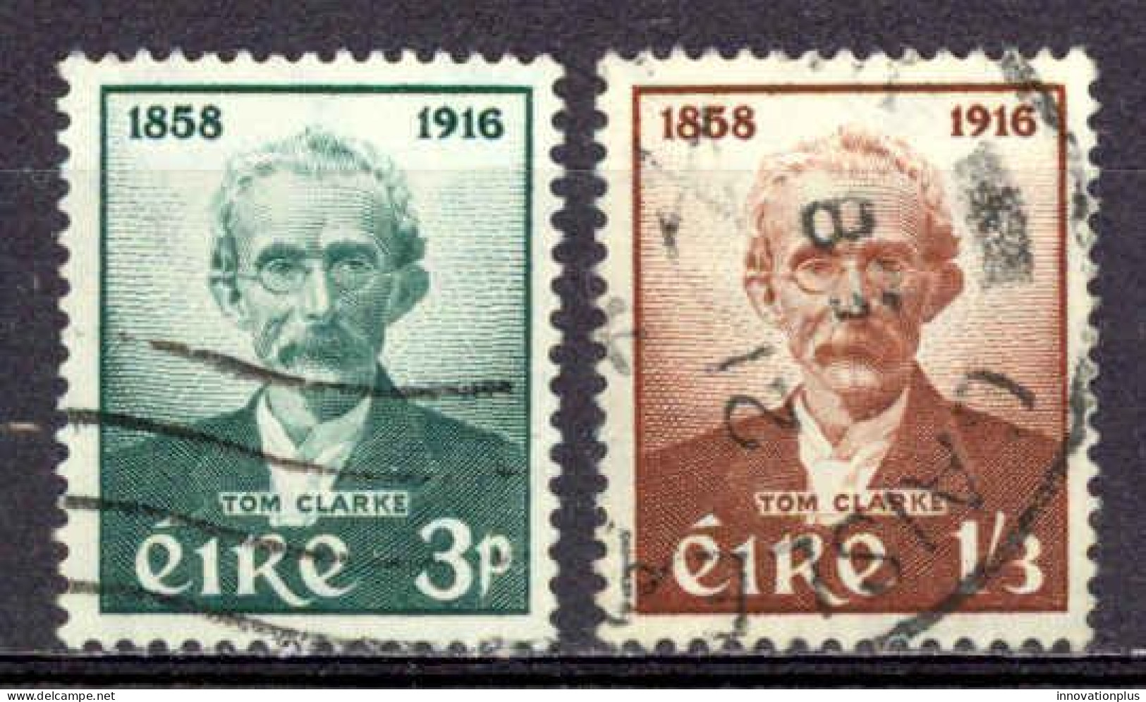 Ireland Sc# 165-166 Used (a) 1958 Thomas J. Clarke - Used Stamps