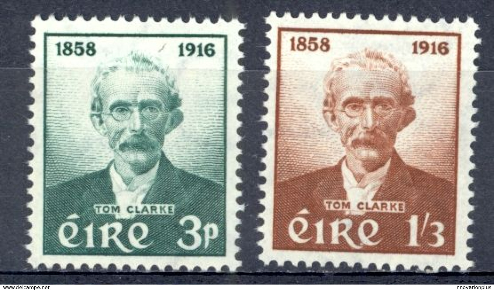 Ireland Sc# 165-166 MH 1958 Thomas J. Clarke - Ongebruikt