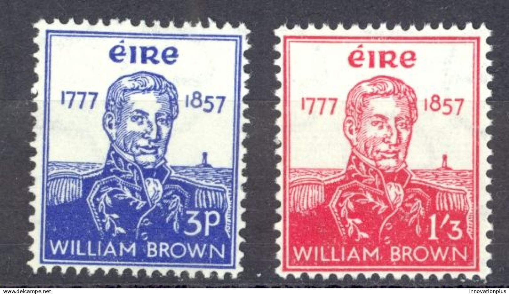 Ireland Sc# 161-162 Mint No Gum 1957 Admiral William Brown - Ungebraucht