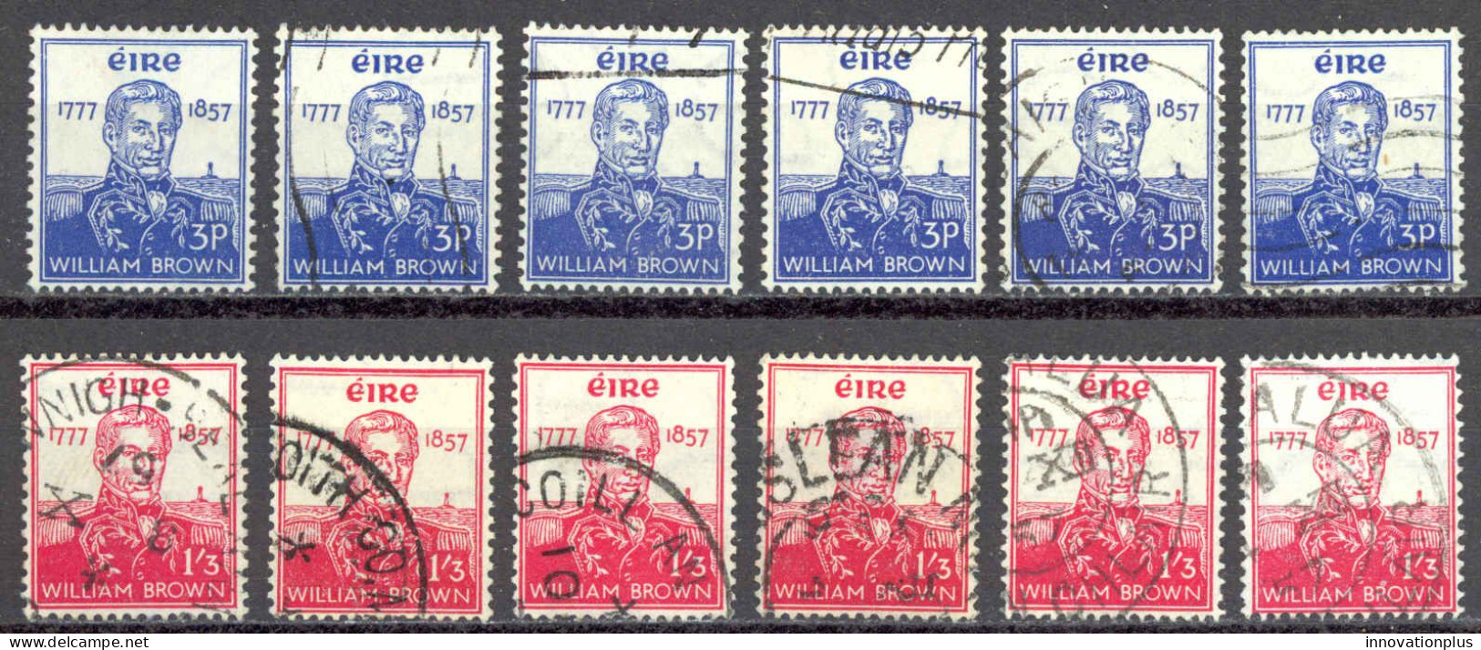 Ireland Sc# 161-162 Used Lot/6 1957 Admiral William Brown - Gebraucht