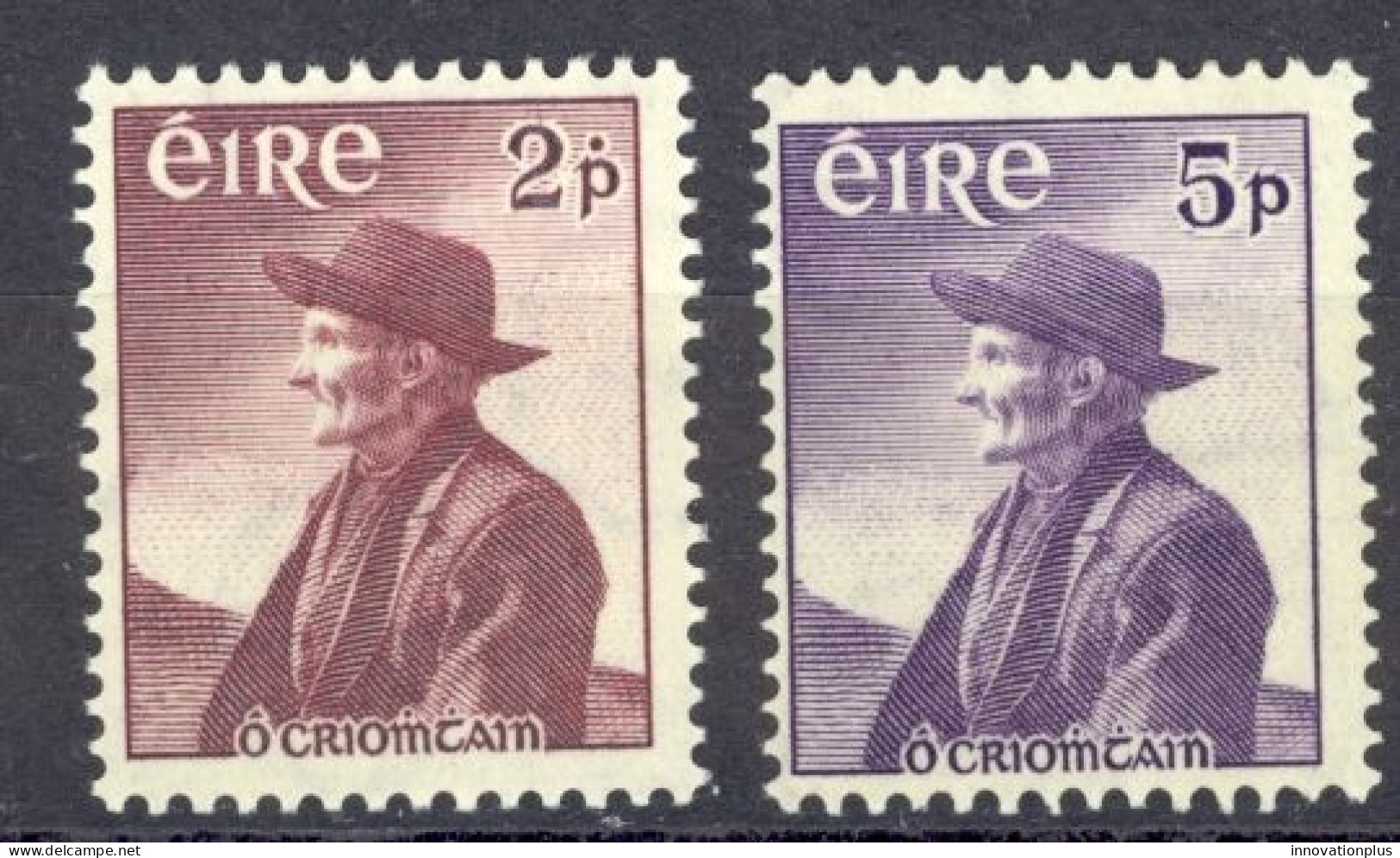 Ireland Sc# 159-160 MH 1957 Thomas O'Crohan - Unused Stamps