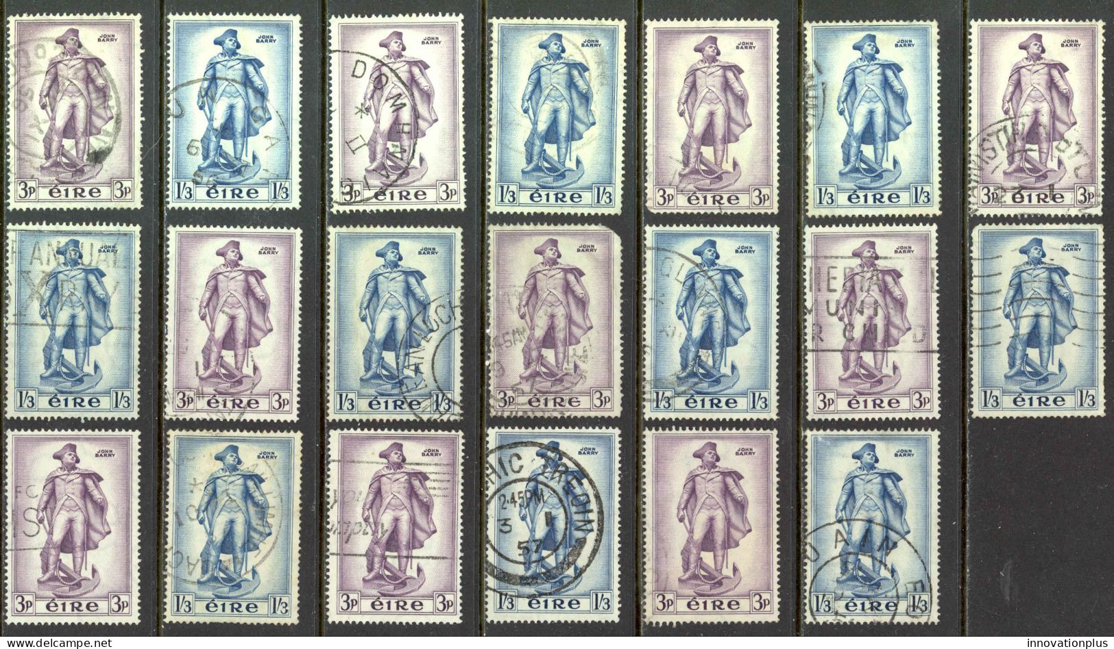 Ireland Sc# 155-156 Used Lot/10 1956 Statue Of John Barry - Used Stamps