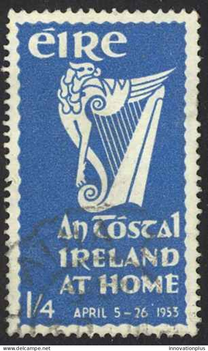 Ireland Sc# 148 Used 1953 1sh4p Bright Blue Irish Harp - Gebraucht