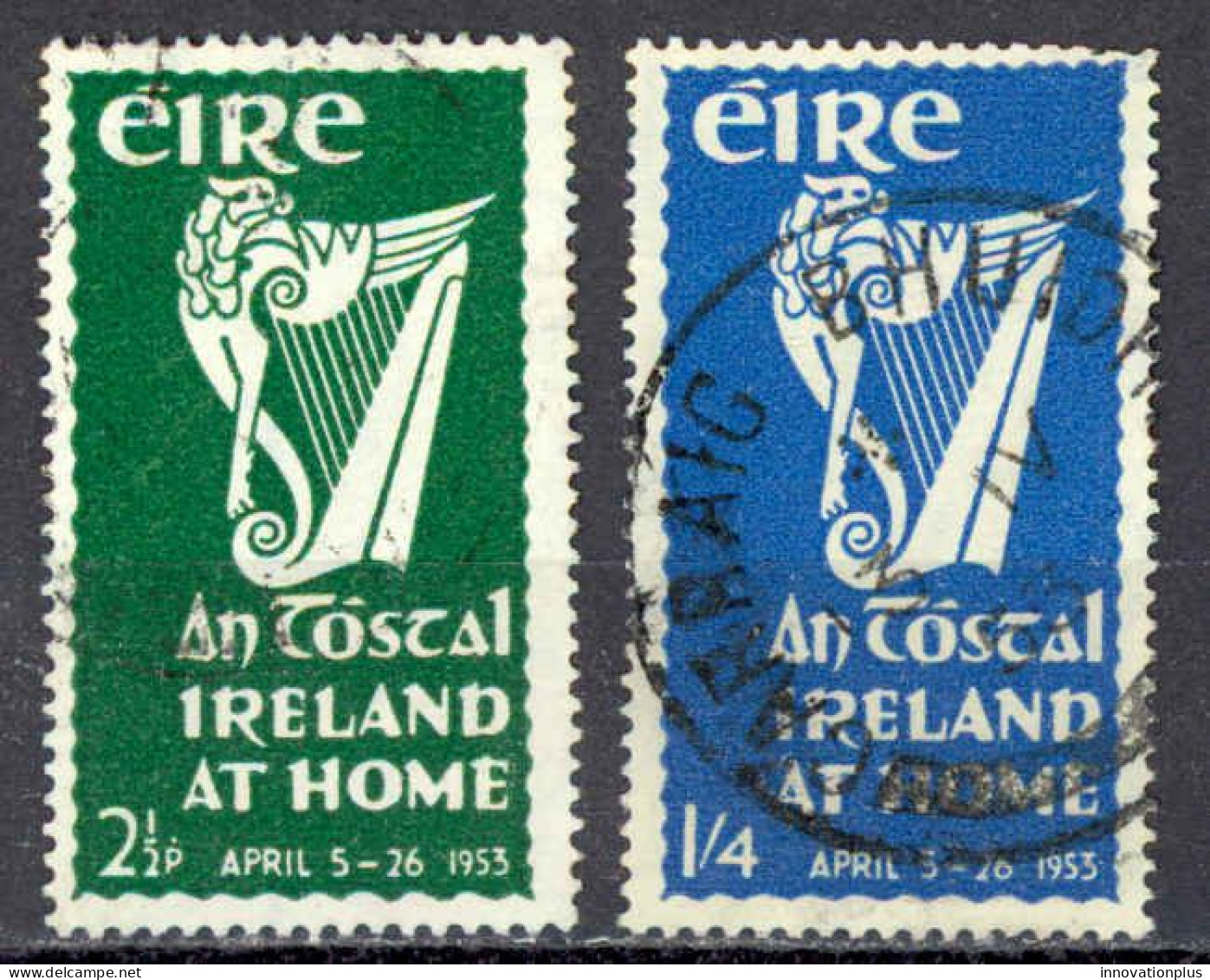 Ireland Sc# 147-148 Used (a) 1953 Irish Harp - Oblitérés