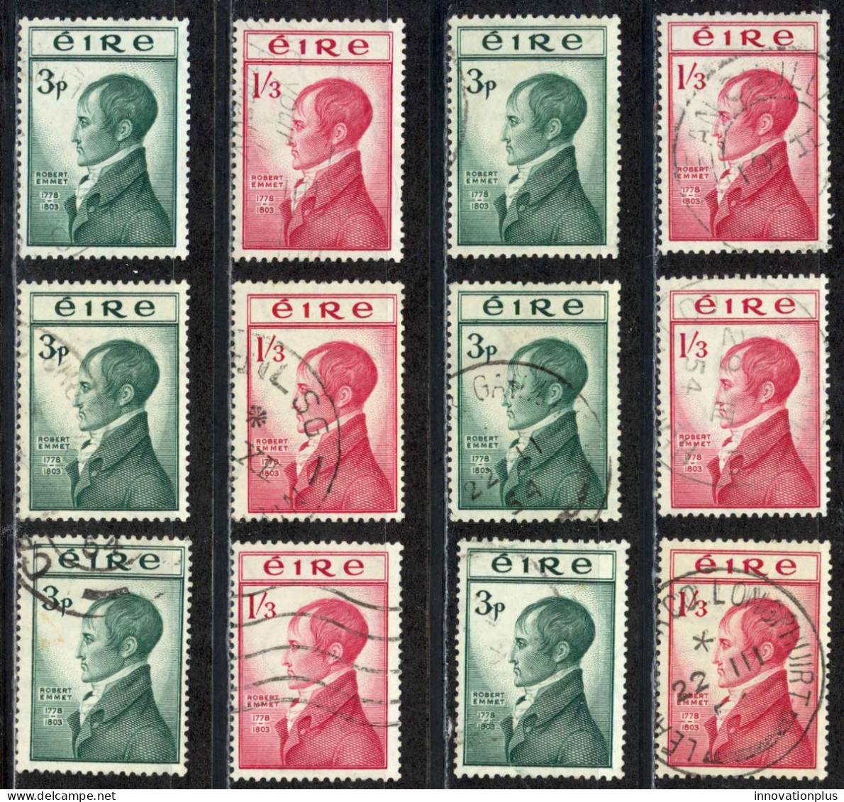 Ireland Sc# 149-150 Used Lot/6 1953 Robert Emmet - Usados