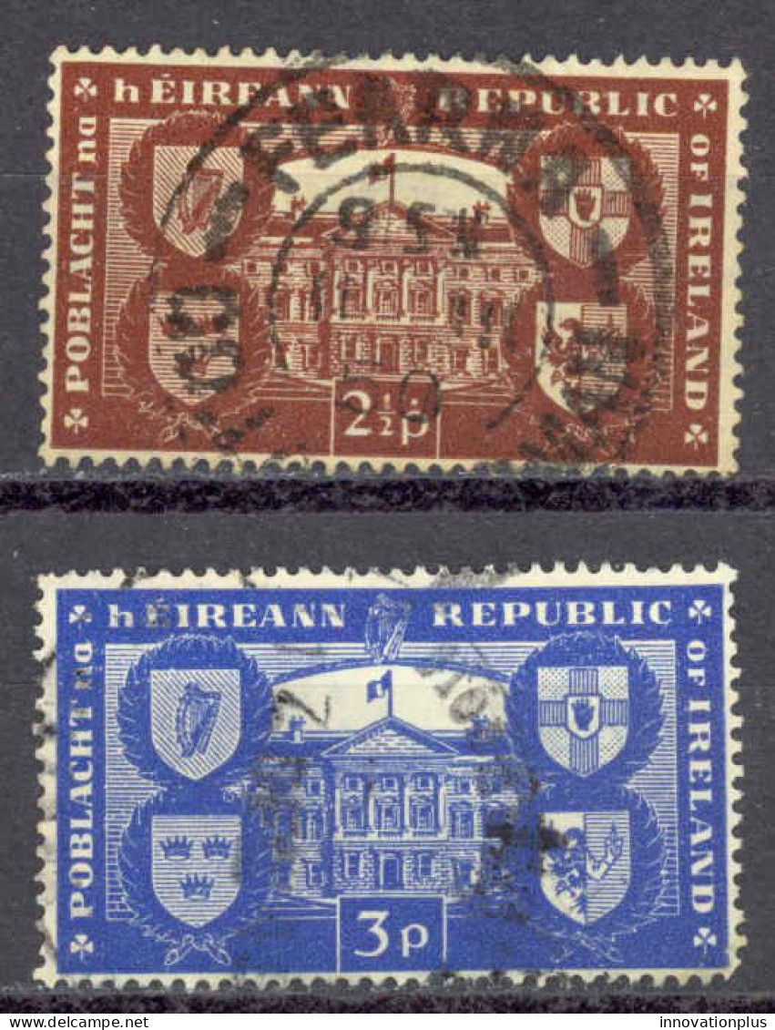 Ireland Sc# 139-140 Used (a) 1949 Leinster House - Usati