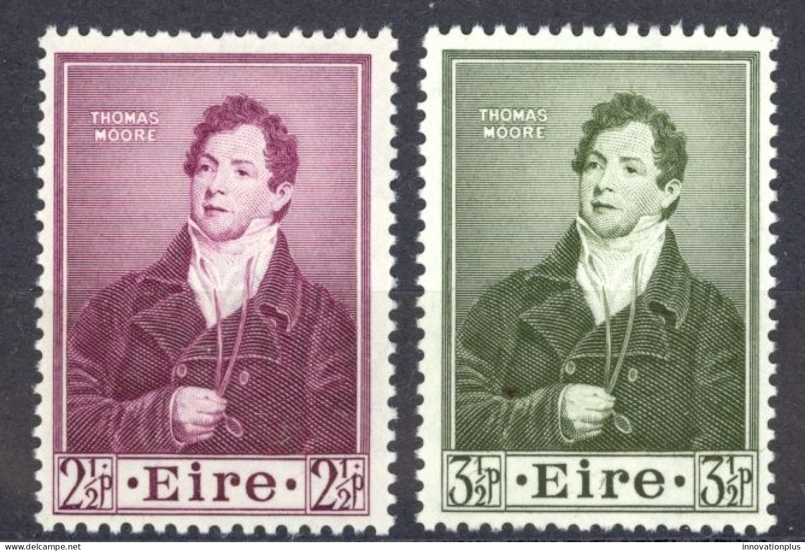 Ireland Sc# 145-146 MH 1952 Thomas Moore - Unused Stamps