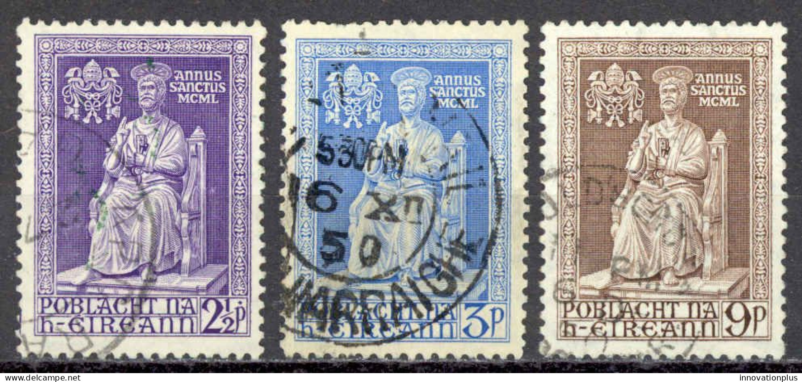 Ireland Sc# 142-144 Used (a) 1950 St. Peter Statue - Used Stamps
