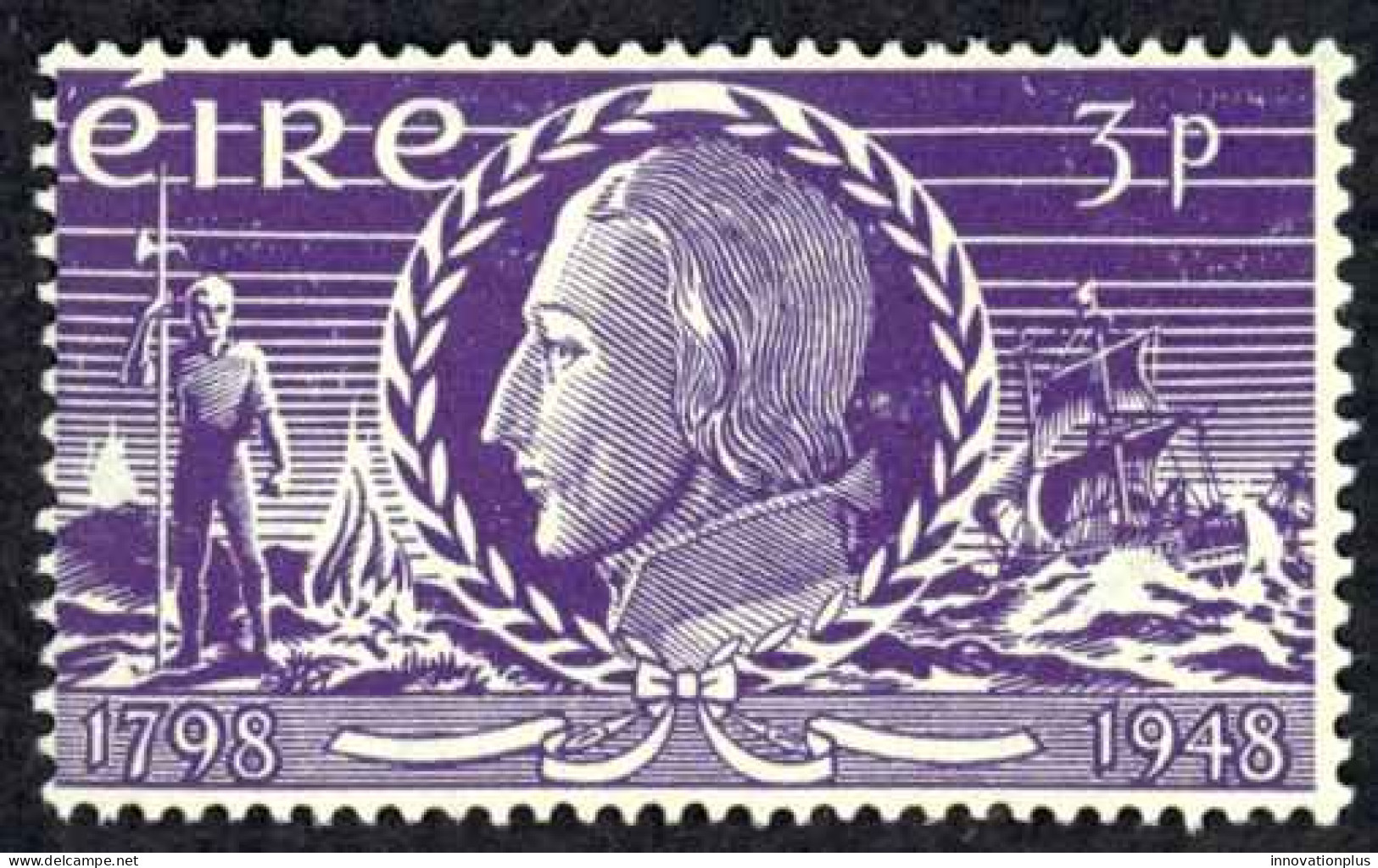 Ireland Sc# 136 MH 1948 Theobald Wolfe Tone - Unused Stamps