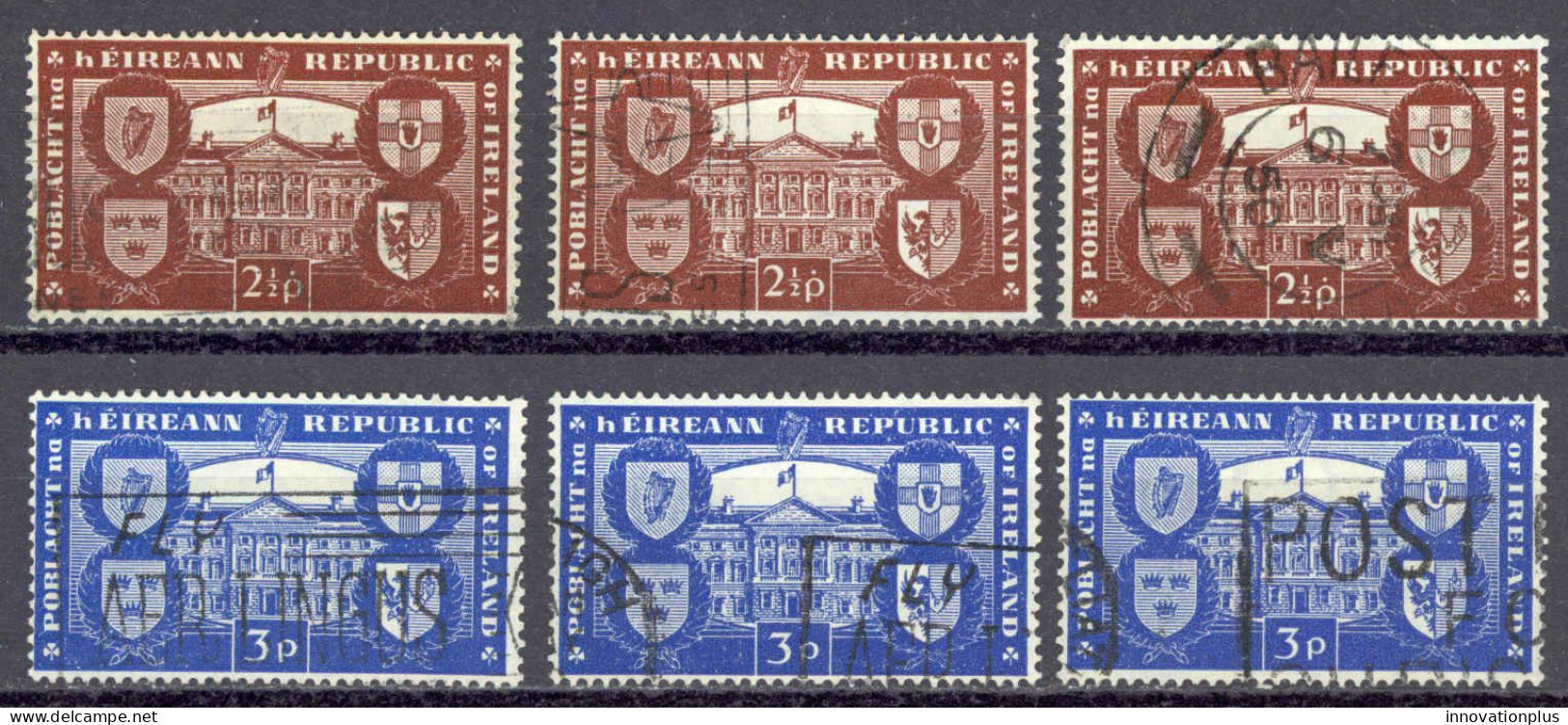 Ireland Sc# 139-140 Used Lot/3 1949 Leinster House - Usati