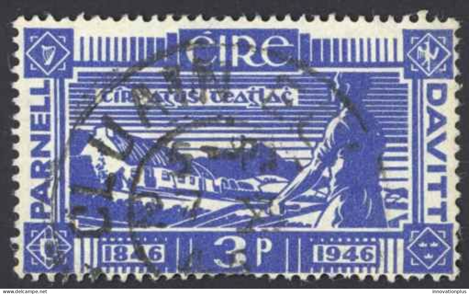 Ireland Sc# 134 Used 1946 3p Plowman - Oblitérés