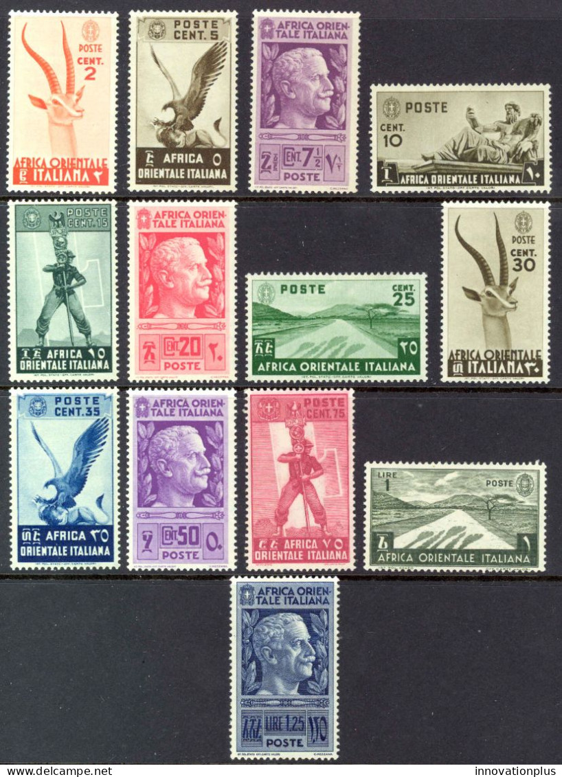 Italy East Africa Sc# 1-13 MH 1938 2c-1.25l Definitives - Italian Eastern Africa