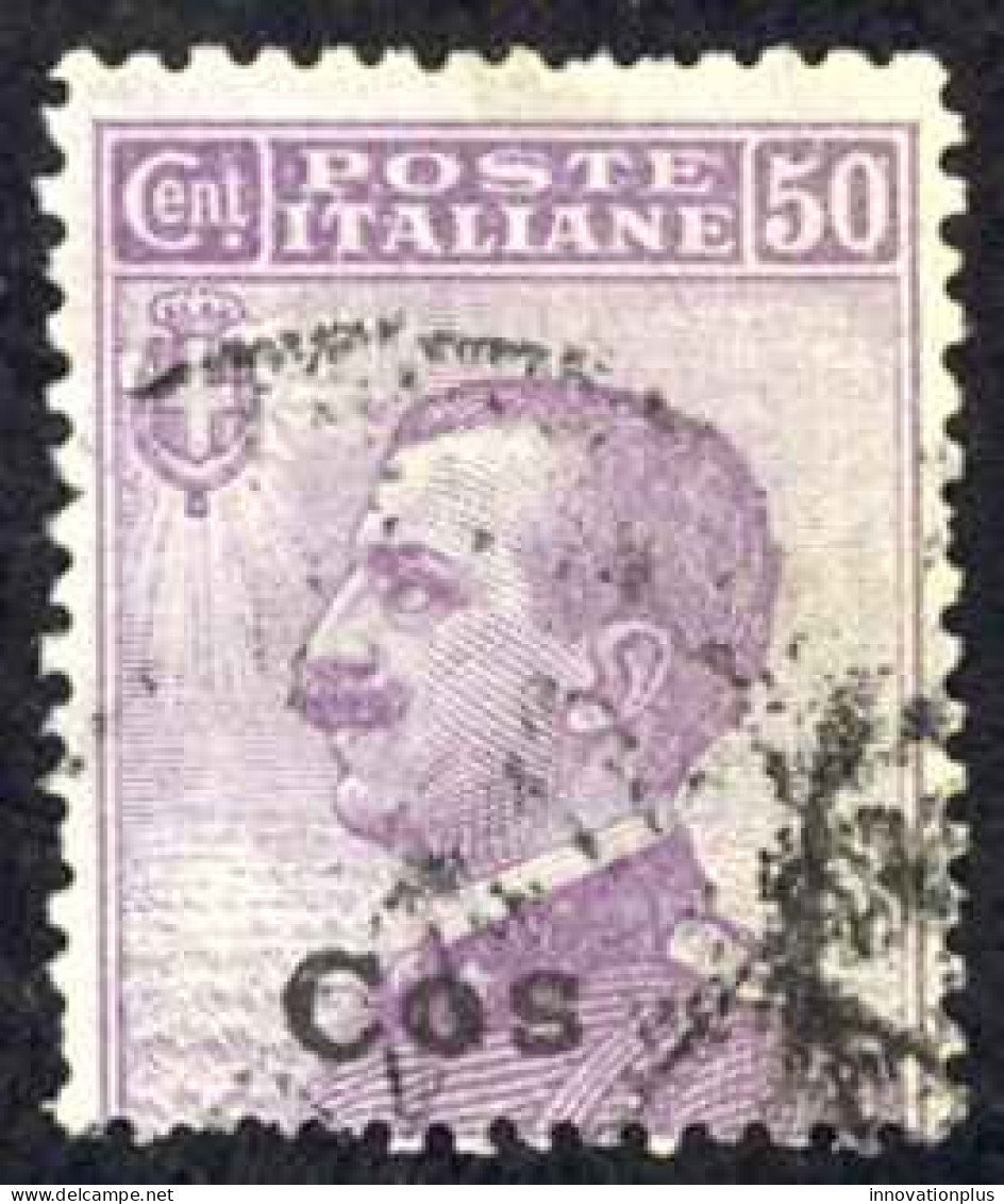 Italy Agean Is.-Coo Sc# 8 Used 1912-1922 50c Overprint Definitives - Egeo (Coo)