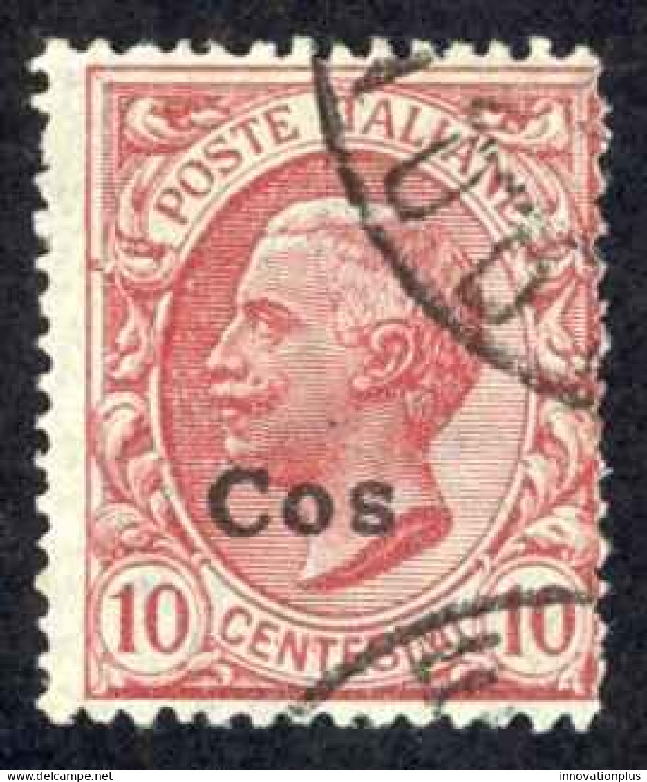 Italy Agean Is.-Coo Sc# 3 Used 1912-1922 10c Overprint Definitives - Egeo (Coo)