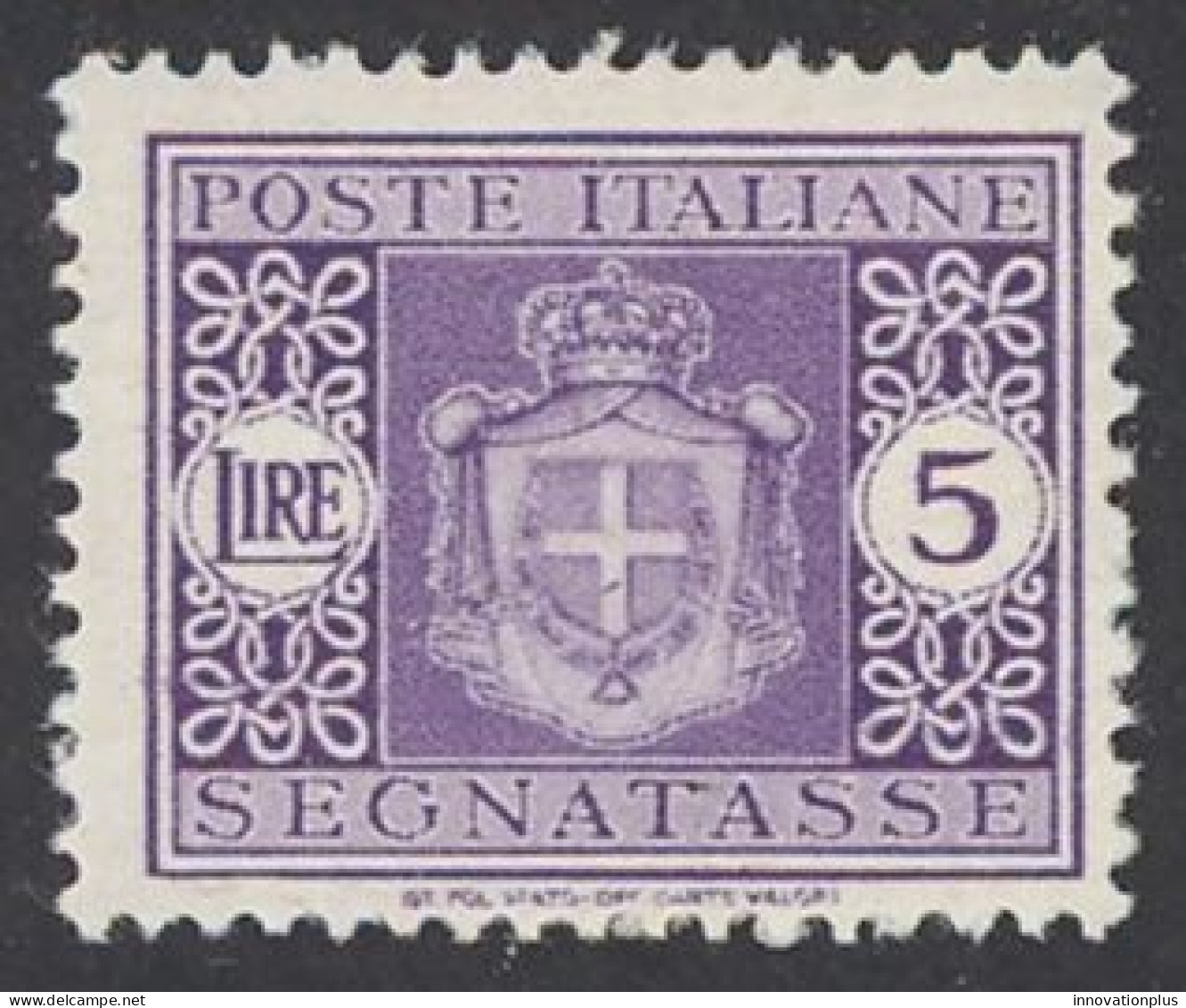 Italy Sc# J62 MH (wmk 277) 1945-1946 5l Postage Due - Strafport