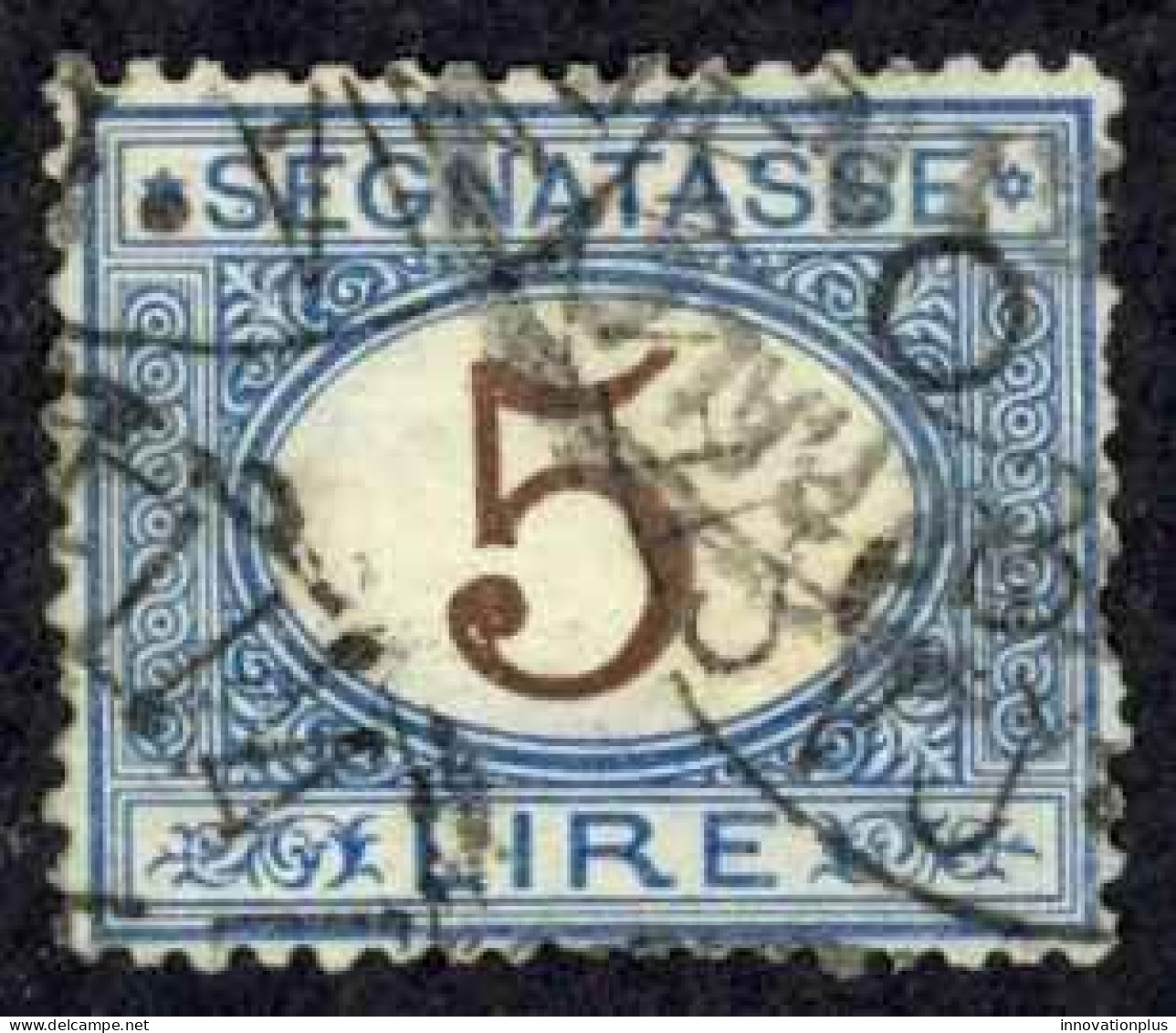 Italy Sc# J17 Used 1874 5l Blue & Brown Postage Due - Segnatasse