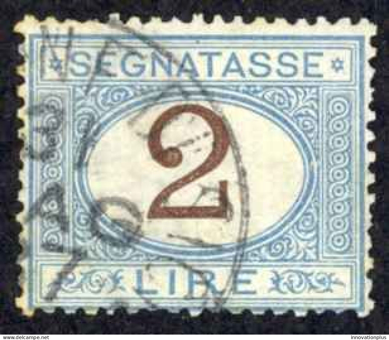 Italy Sc# J15 Used (a) 1870-1925 2l Light Blue & Brown Postage Due - Strafport
