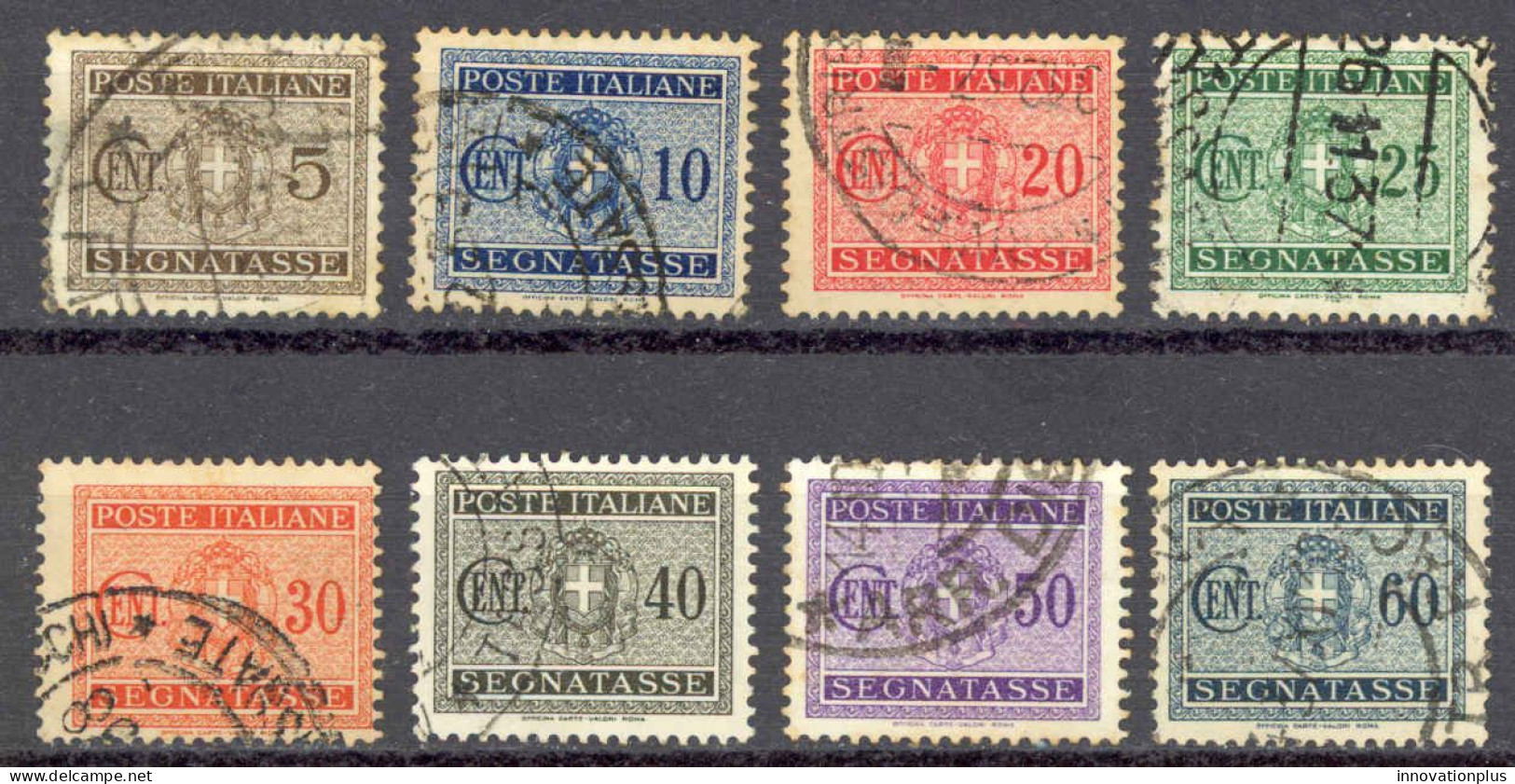 Italy Sc# J28-J35 Used 1934 5c-60c Postage Due - Strafport