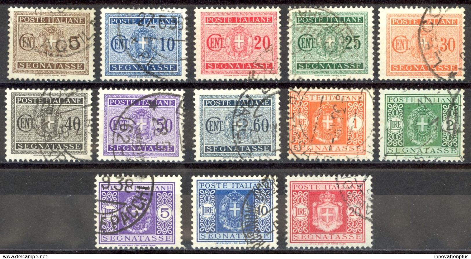 Italy Sc# J28-J40 Used 1934 Postage Due - Segnatasse