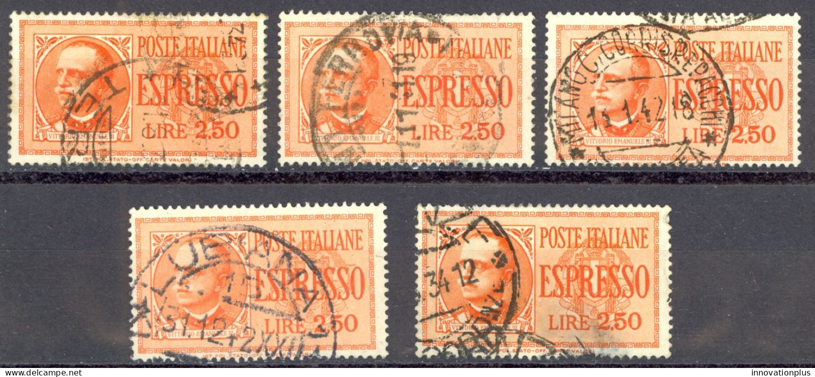 Italy Sc# E15 Used Lot/5 1933 2.50l Special Delivery - Correo Urgente