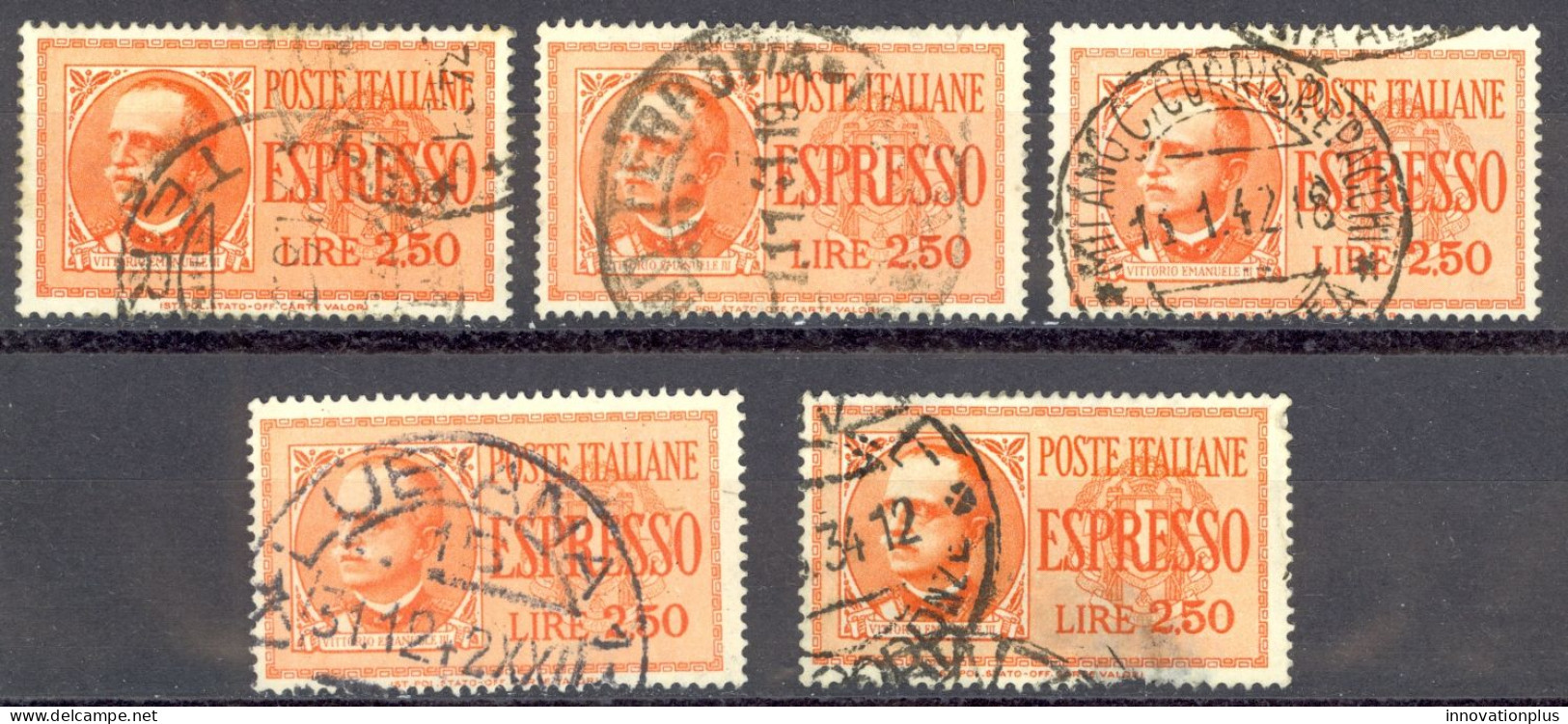 Italy Sc# E15 Used Lot/5 1933 2.50l Special Delivery - Express Mail